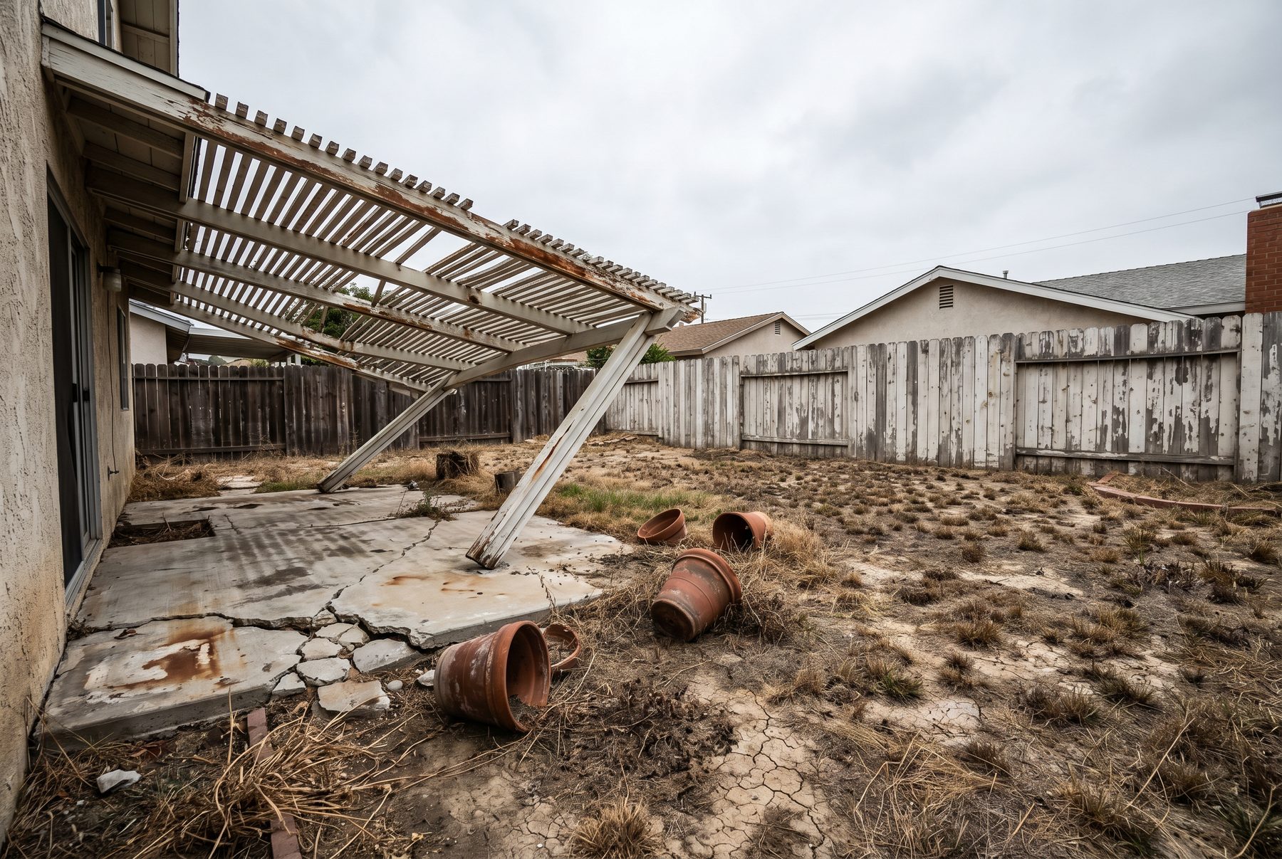 Before backyard remodel